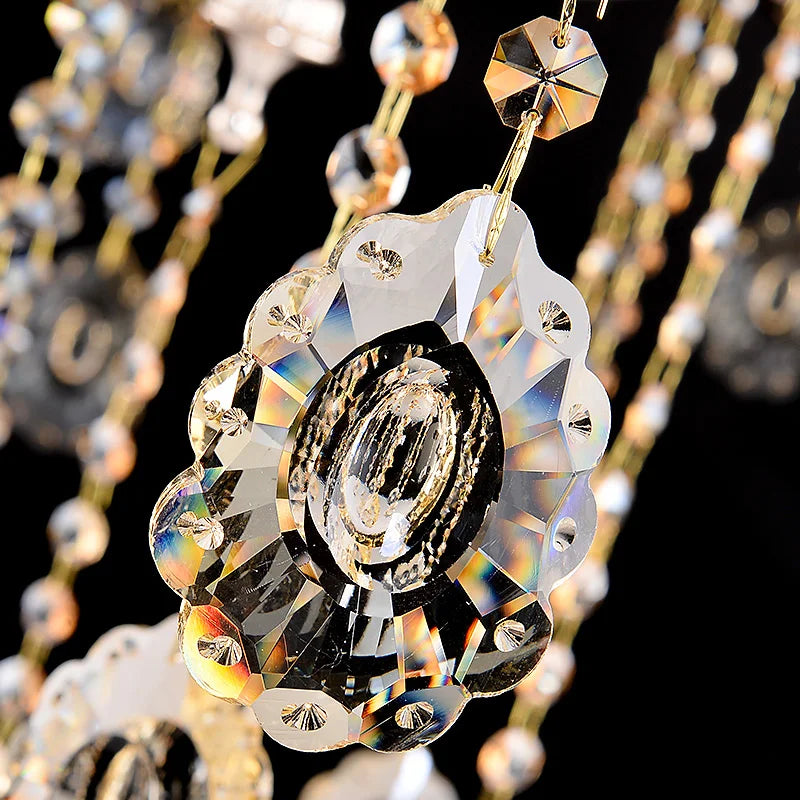 120CM Luxury Villa Crystal Chandeliers stair Lamp Led candle light European style Hotel Project Ceiling Chandelier led luminaire