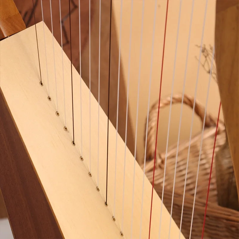 15 19 Strings Chromatic Lyre Portable Small Harp Wooden Lyres Piano with Accessories Beginner Stringed Instruments Nice Gifts