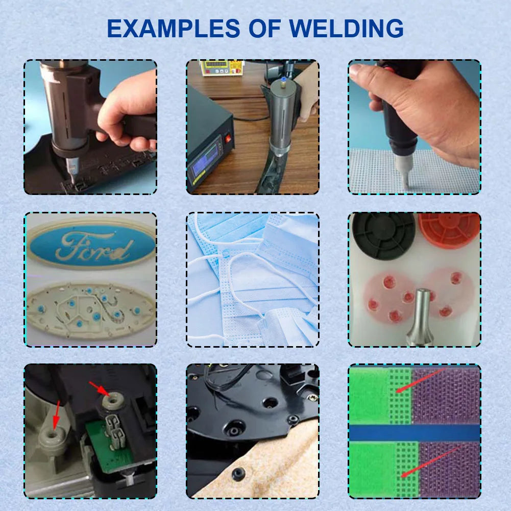 1500W Ultrasonic Plastic Welding Machine Plastic Spot Welder Ultrasonic Welding Equipment Mash Welder Tool Custom Welding Head