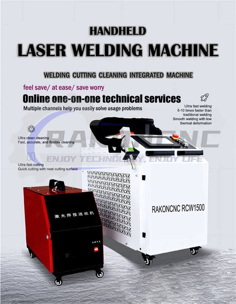 1500W Water Cooling Cooled Handheld Hand Held Fiber Laser Welding Machine Equipment Portable For Metals
