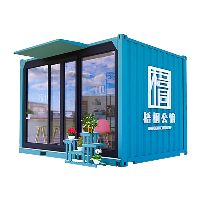 1Custom-made container mobile room office leisure cabin outdoor book bar kiosk simple snack bar coffee shop
