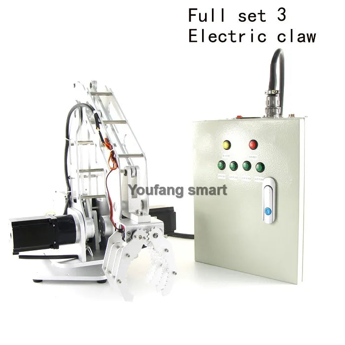 2.5kg Load 3-Axis Mechanical Robot Arm with Stepper Motor Aluminum Alloy Industrial Robot Arm Compatible Suction Cups/Claw/Clamp