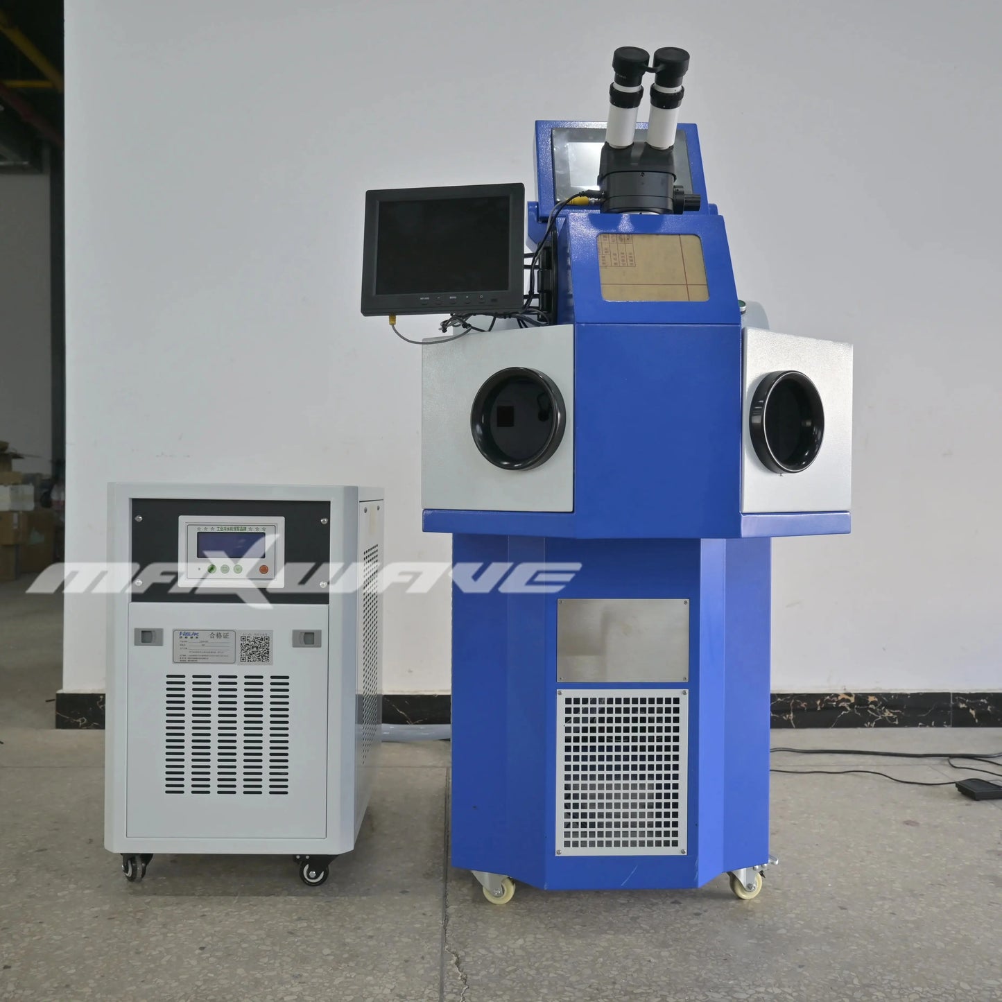 200W Stand Type Micro Jewelry Laser Welding Machine with External Water Cooler lab equipment dental gold necklace welders