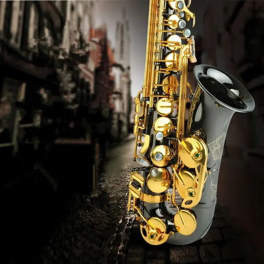 2020 Best quality Alto saxophone black nickel Gold E-Flat music brass case . Reed. Mouthpiece Free shipping