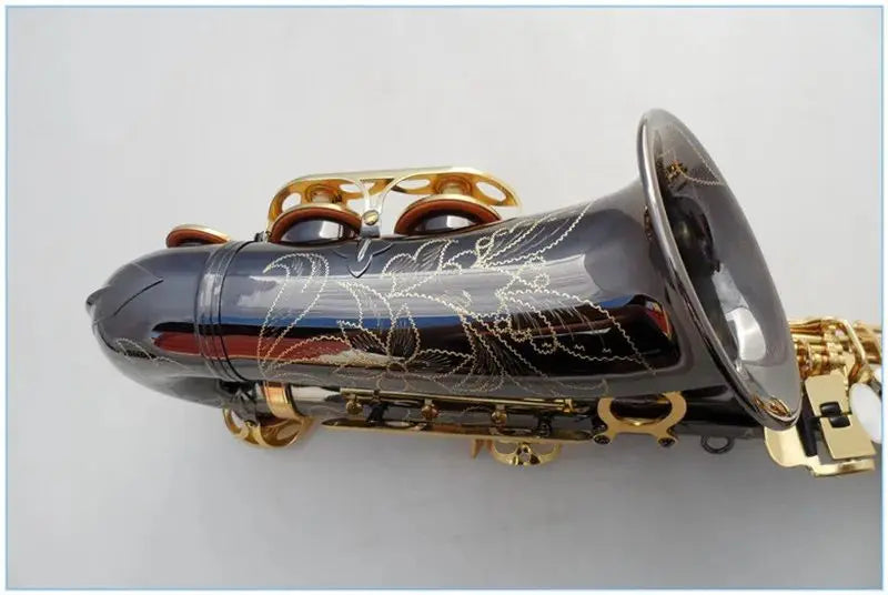 2020 Best quality Alto saxophone black nickel Gold E-Flat music brass case . Reed. Mouthpiece Free shipping