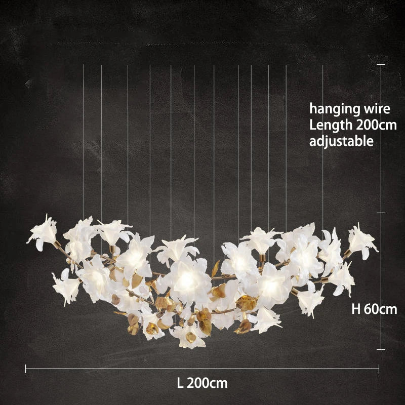 2023 Crystal Flower Chandelier Ceiling Chandelier Luxury Pendant Light for Bedroom Living Room Villa Home Decor Hanging Lighting