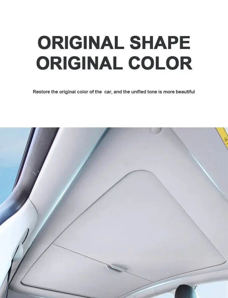2023 Roof Sunshade Top Window UV Sun sunroof sunshade for  model y Glass  No Sag Stretchable Heat Insulation Cover Foldable
