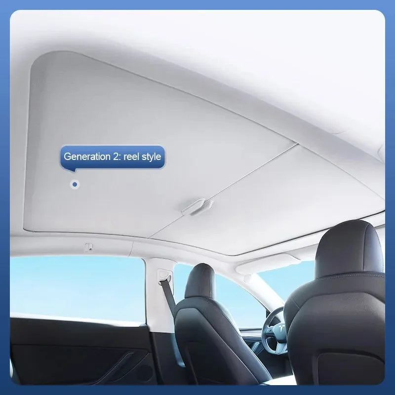 2023 Te-Mart New Style Easy Install Energy Saving Radiation Cooling Car Shade Sunshade For  Model Y/3