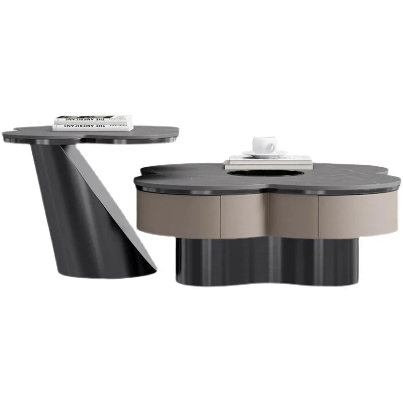 2023 new slate coffee table combination living room household small apartment modern simple marble