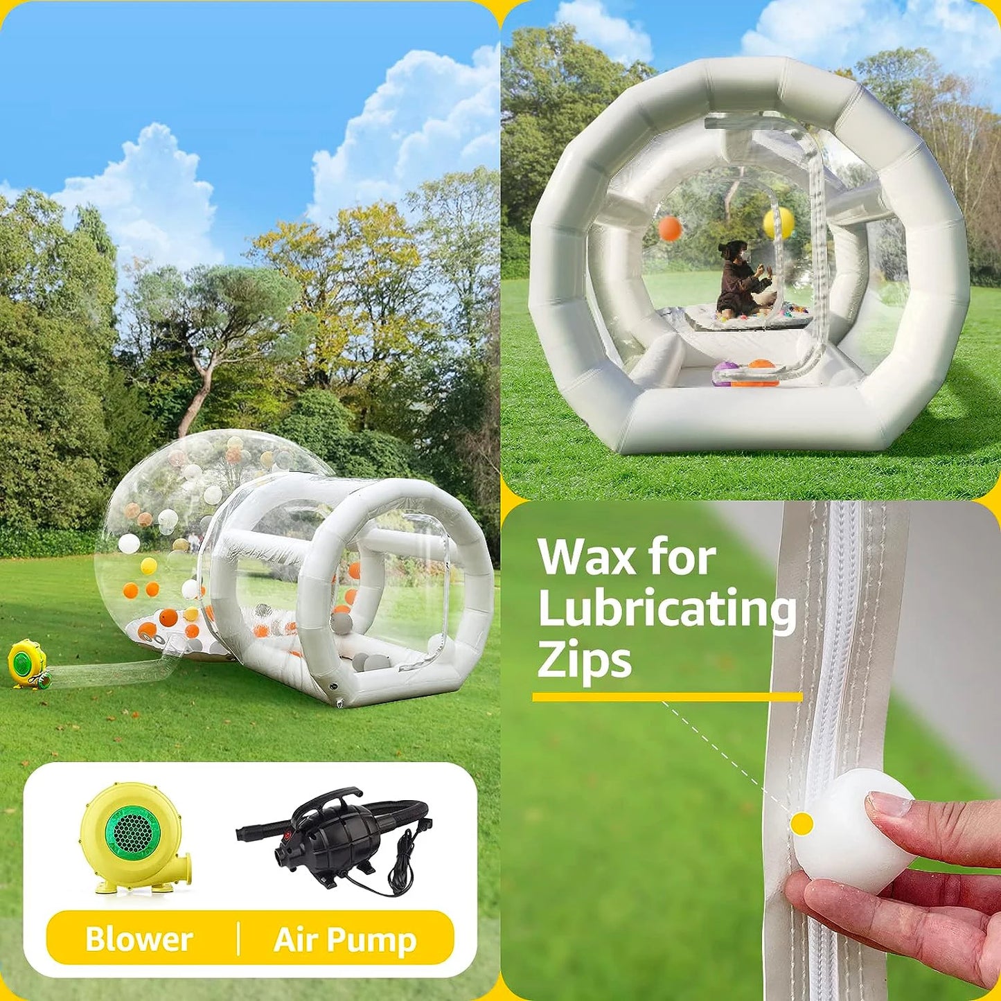 2024 Hot Sale Clear Dome Inflatable Bubble Tent With Balloon Outdoor Air Glamping Transparent Bubble House For Birthday Party