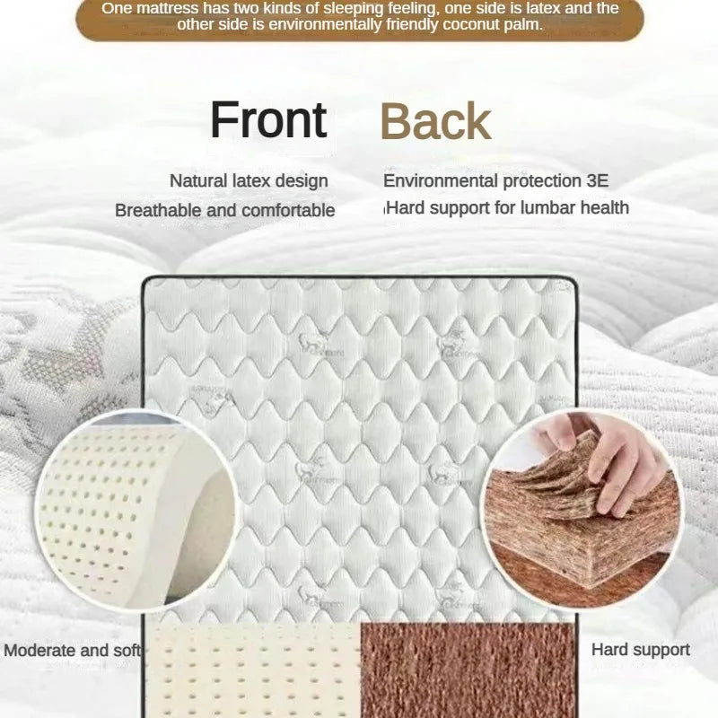 20CM Spring Mattress Queen Size Latex Mattress Topper Coconut Tatami Floor for Sleep Comfortable Bedding Furniture for Bedroom