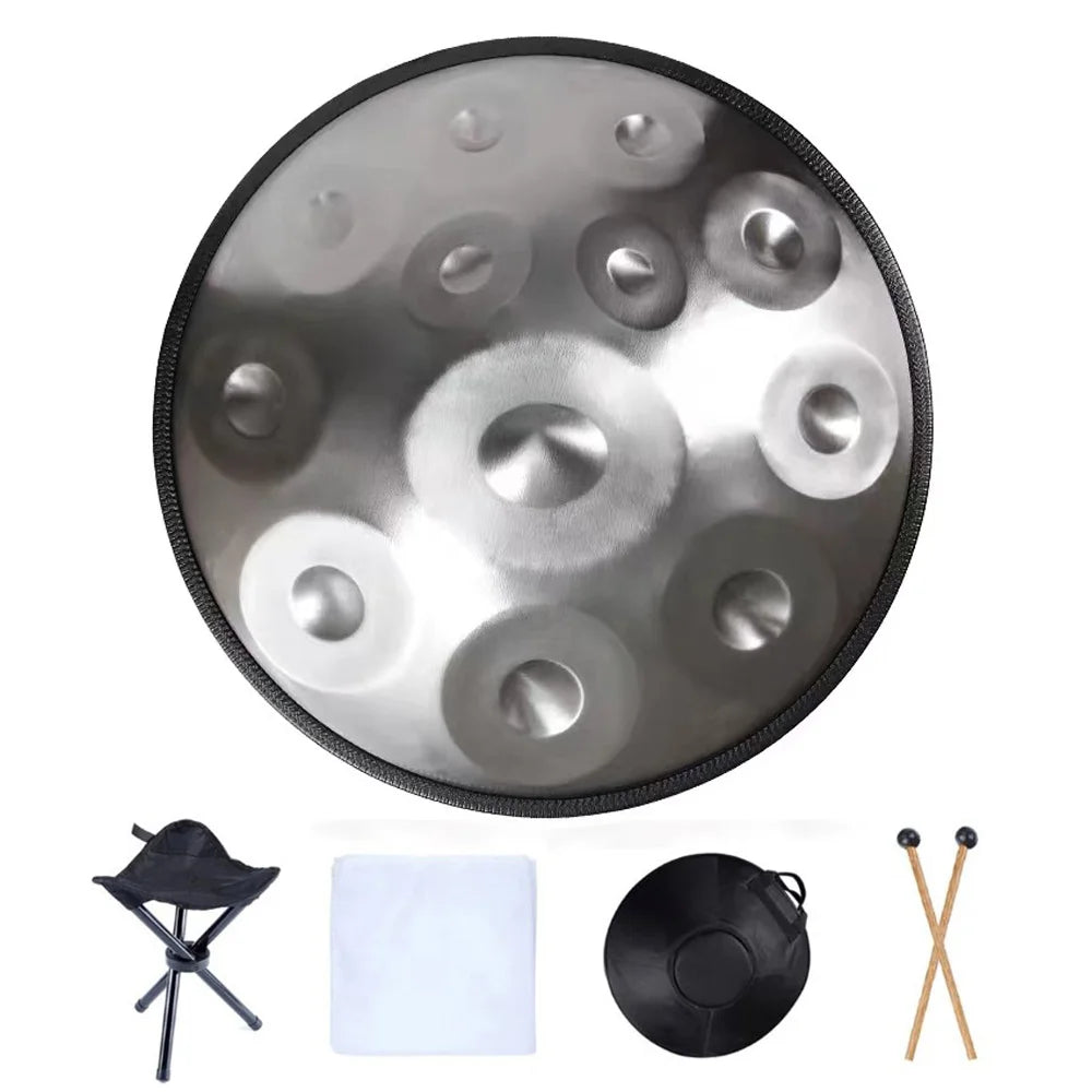 Electronic musical instruments 22 Inch Handpan 9 10 12 14 Notes Glucophone Steel Tongue Drum 440 HZ 432 HZ Handpan Yoga Meditation Percussion Instruments