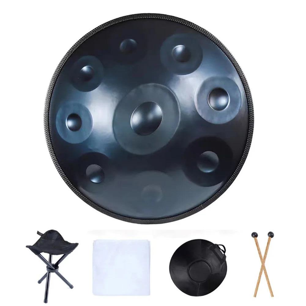 Electronic musical instruments 22 Inch Handpan 9 10 12 14 Notes Glucophone Steel Tongue Drum 440 HZ 432 HZ Handpan Yoga Meditation Percussion Instruments