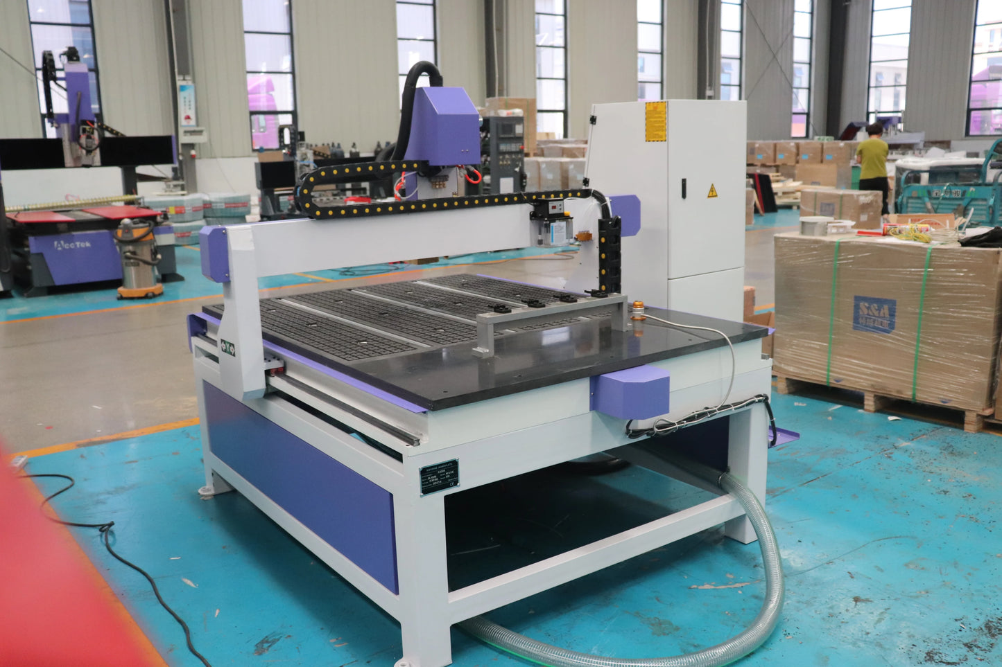 3 Axis Ballscrew Transmission ATC CNC Wood Router 1200*1200mm Carpentry Advertising Industrial Machinery Alumiunm PVC Tool