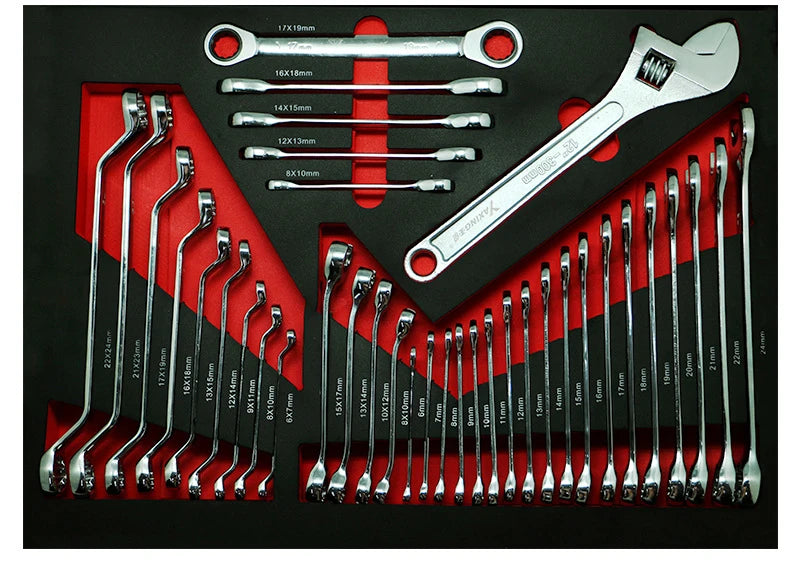 352Pcs Werkzeugset Rolling Box Heavy Duty 7 Schubladen Werkzeugs chrank Wagen Garage Werkstatt Garage Werkzeug kasten Mit Autore