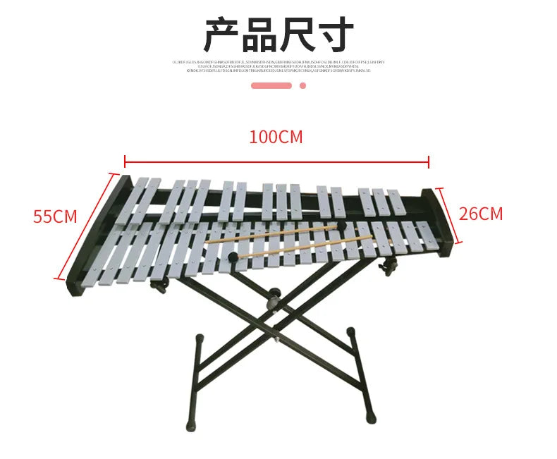 37 tone xylophone aluminum plate piano with bracket percussion instrument