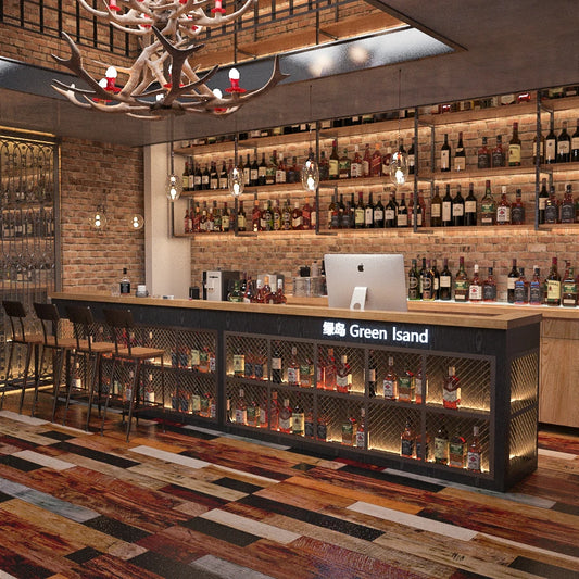 3Clothing store cashier milk tea shop bar bar cafe beauty salon small reception desk black countertop