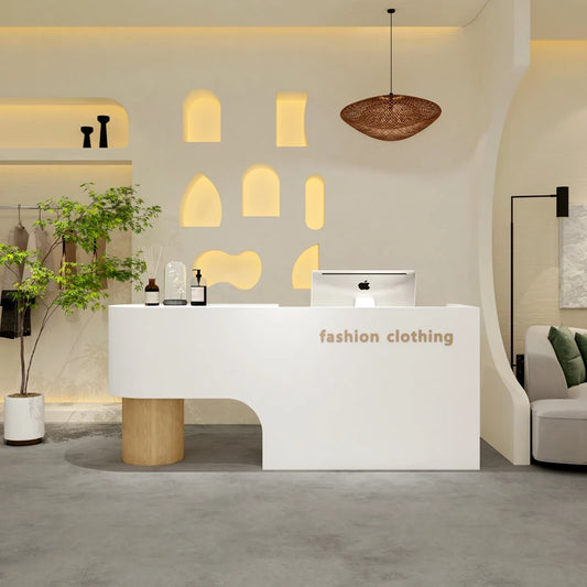 3Company hotel sales department front desk curved reception desk simple modern beauty salon club commercial bar cashier