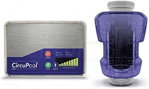 CircuPool EDGE40 Salt Chlorine Generator | USA-Made | 7 Year Manufacturer Warranty | No DIY Install Penalty | 1.7 lb CL Output | Electronic Salt Chlorinator System for Pools up to 40,000 Gallons