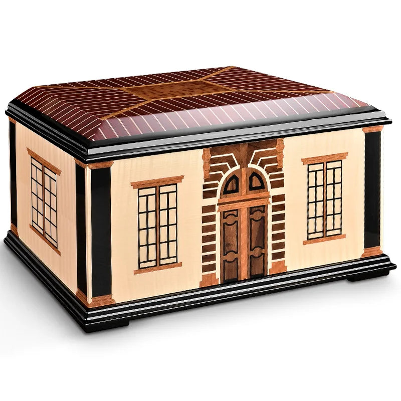 452x288x240mm Cedar Wood Cigar Humidor Professional Capacity150 Cigarettes Case Multi-Zone Storage Piano Paint Cigar Cabinet Box