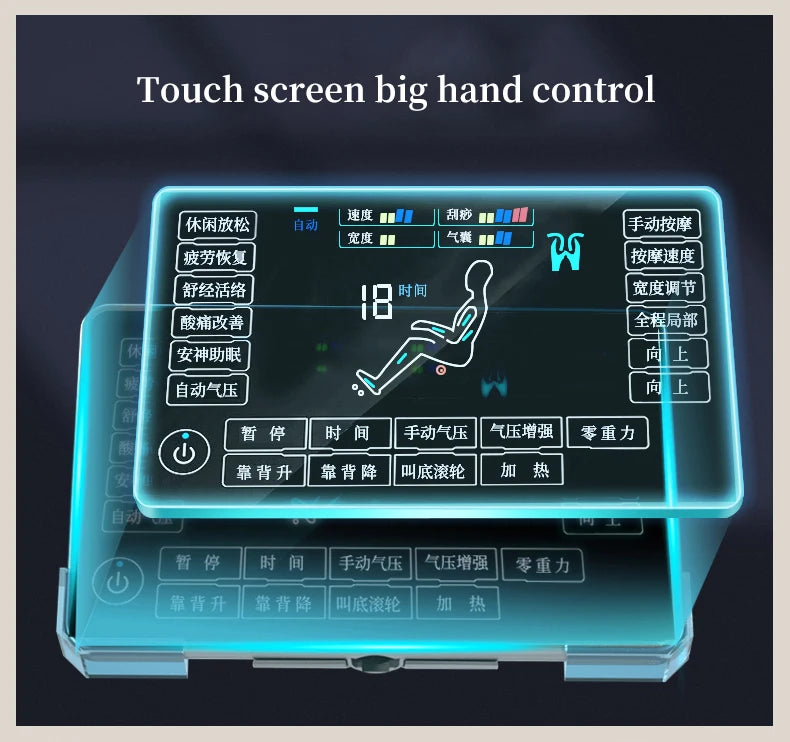 4D manipulator smart screen touch sl track zero gravity massage chair