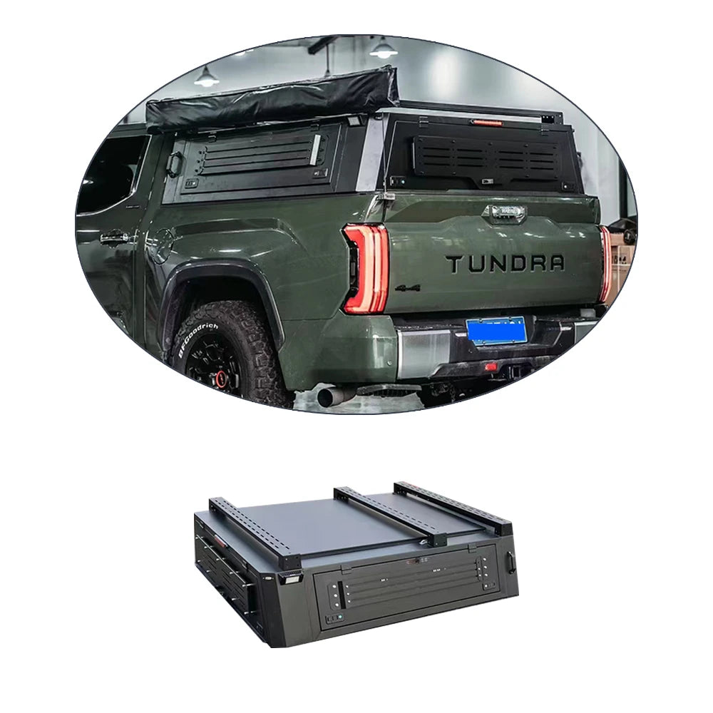 4x4 Pickup Accessories Aluminum Alloy Truck Bed Rack System Tundra Hardtop Topper Canopy for