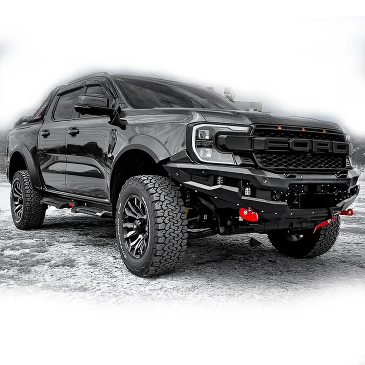 4x4 off road accessories with led lights trailer shackle bull bar Steel front bumper rear bumper combination FORD RANGER T9 2023