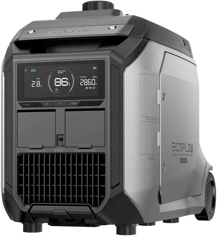 EF ECOFLOW 4096Wh Delta Pro 3 Power Station With 3200W Dual Fuel Generator GE305, Portable Backup Generator for Whole Home Use, Emergency, RVs