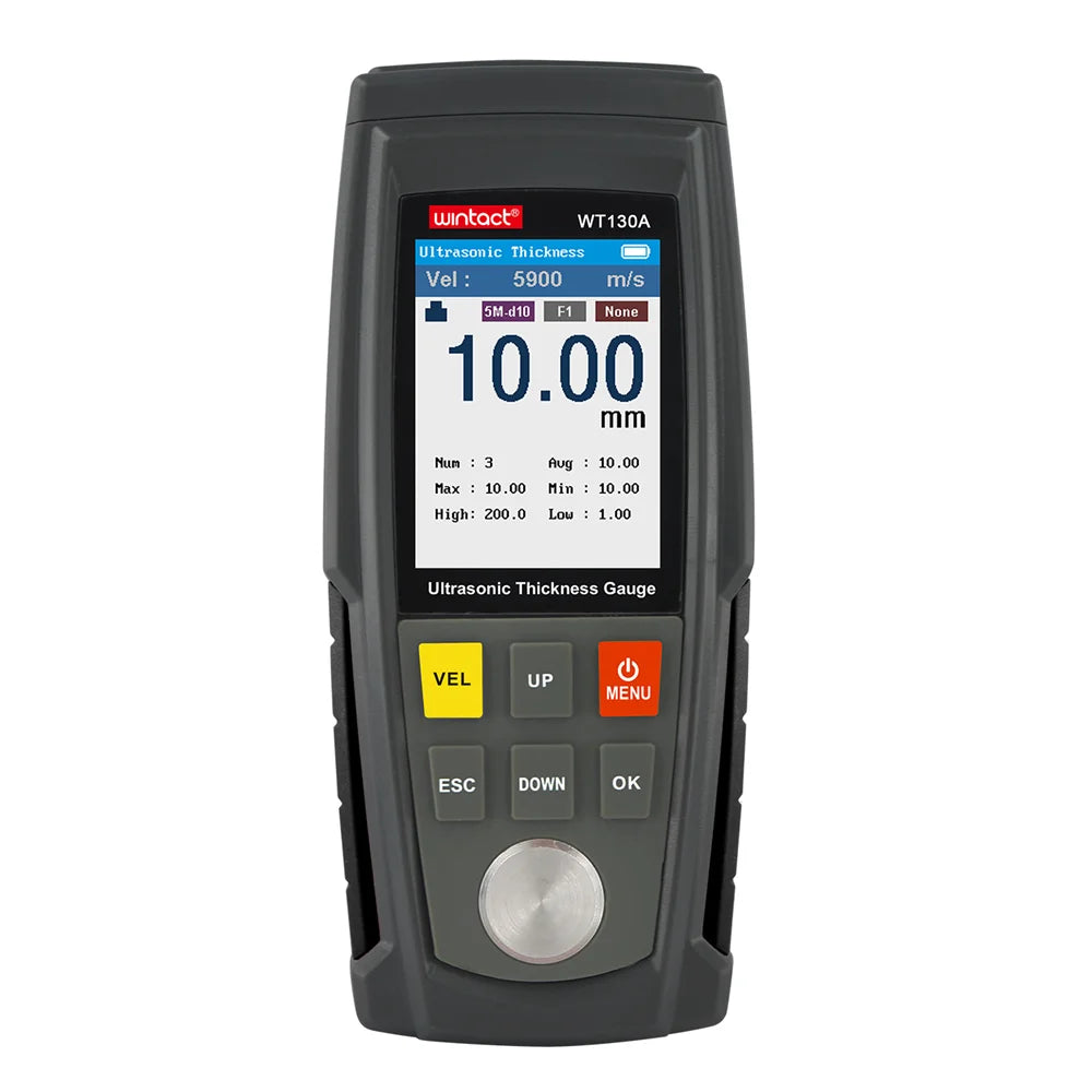 5PCS WT130A WINTACT Ultrasonic Thickness Gauge Meter Digital Width Measuring Instruments 1.00-300.0mm High Precision Thick Gauge