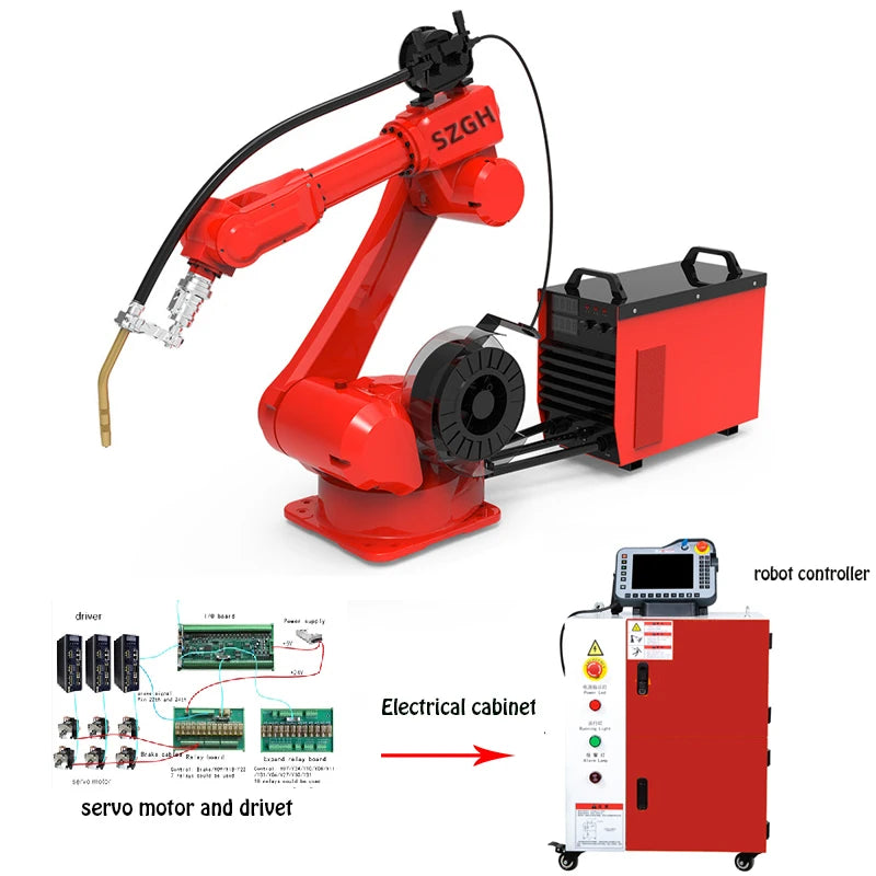 6 Axis Cnc Industrial Automatic Arm Robot Welding Equipment With Robotic Arm Welding Robot