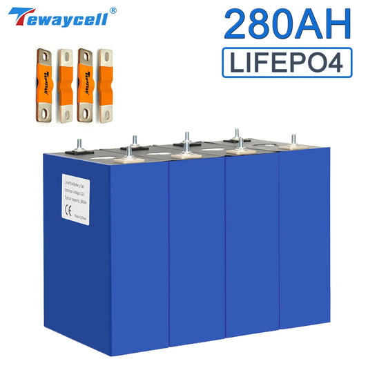 64pcs 3.2V 280AH Lifepo4 Battery Lithium Iron Phosphate Brand New Grade A Entirely Balance for UPS High Voltage RV Solar Energy