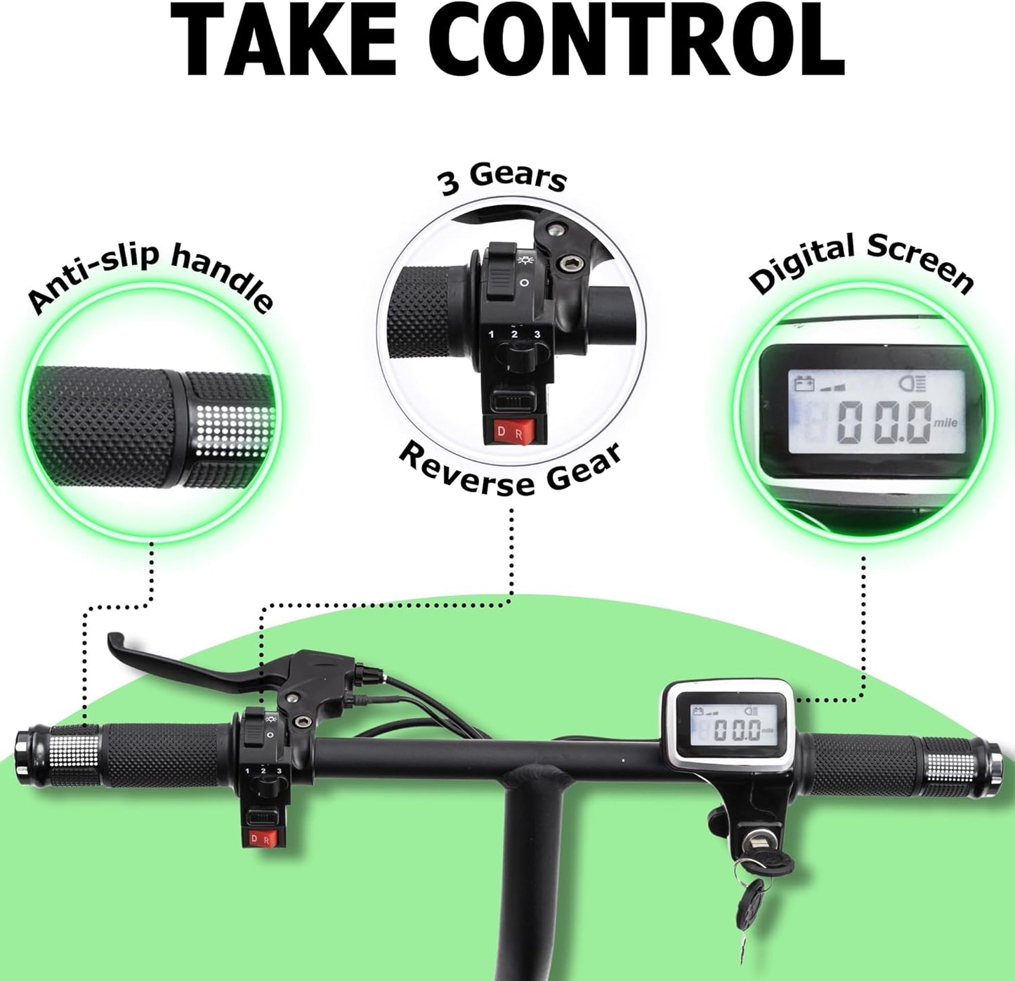 MobiliGo - 3 Wheel Foldable Electric Mobility Scooters for Adults, Seniors, and Elderly - Folding Scooter Lightweight - Long Range Travel, Power Extended Battery with Charger and Basket Included
