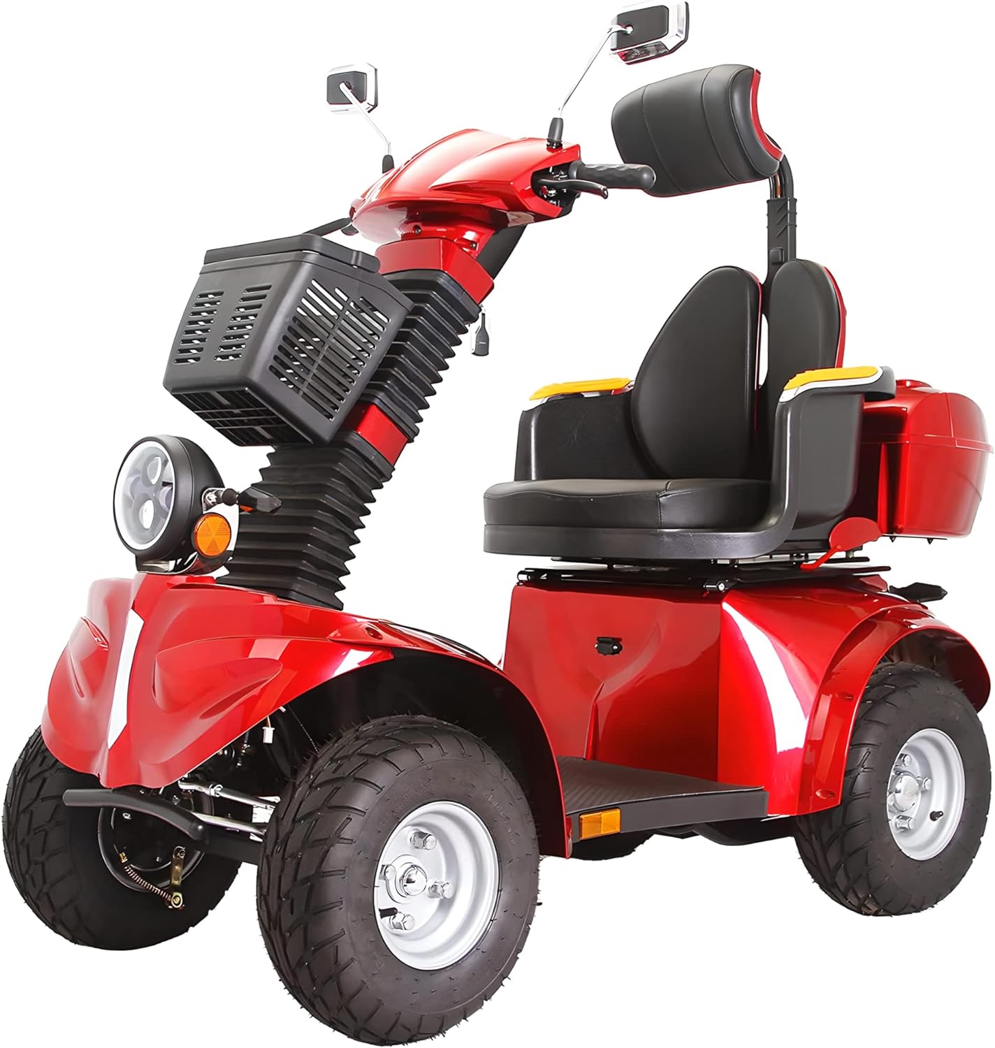 Heavy Duty Mobility Scooters for Seniors & Adults 500lbs Capacity - Electric Powered Wheelchair Device - 1000W All Terrain Recreational Mobility Scooter for Travel