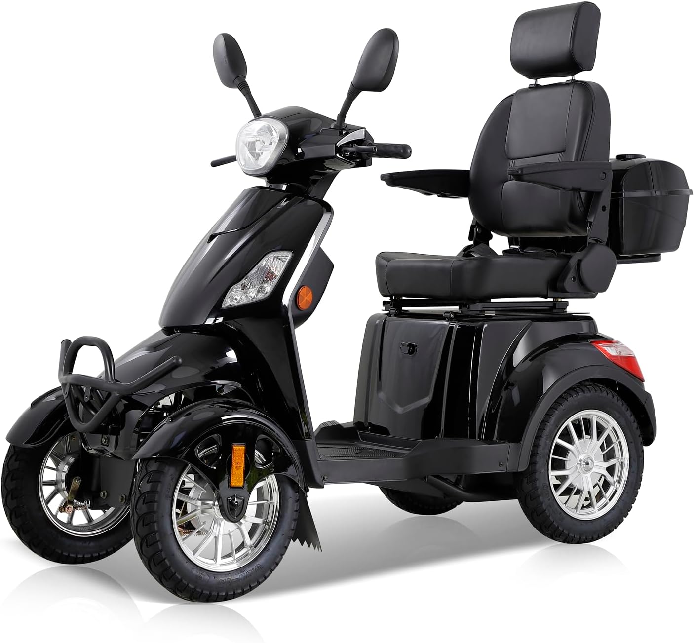 800W Heavy Duty Mobility Scooters for Seniors & Adults 500lbs Capacity - All Terrain Electric Powered Scooter - Fast Mobility Scooter for Travel, Elderly w/ 360 Swivel Seat