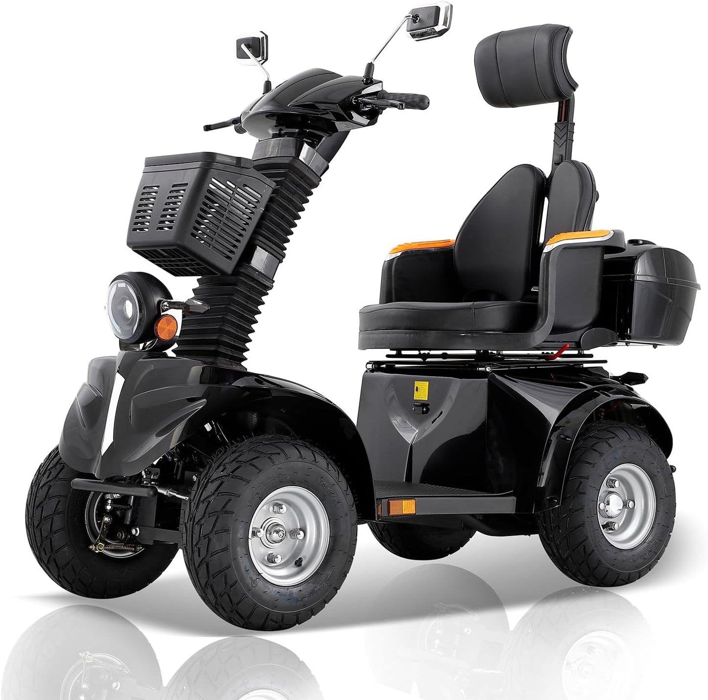Heavy Duty Mobility Scooters for Seniors & Adults 500lbs Capacity - Electric Powered Wheelchair Device - 1000W All Terrain Recreational Mobility Scooter for Travel