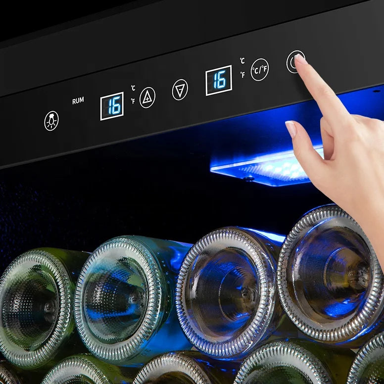 800L Electric Wine Coolers With Smart Temperature Control System Glass Door Dual Zone Wine Chiller