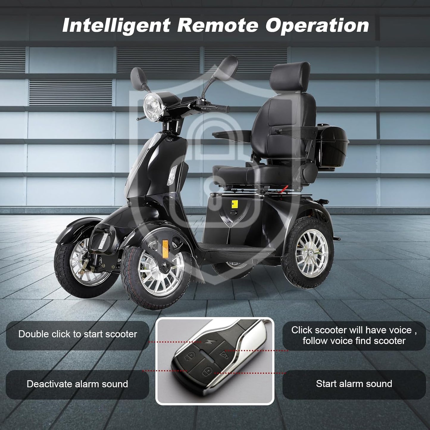 800W Heavy Duty Mobility Scooters for Seniors & Adults 500lbs Capacity - All Terrain Electric Powered Scooter - Fast Mobility Scooter for Travel, Elderly w/ 360 Swivel Seat