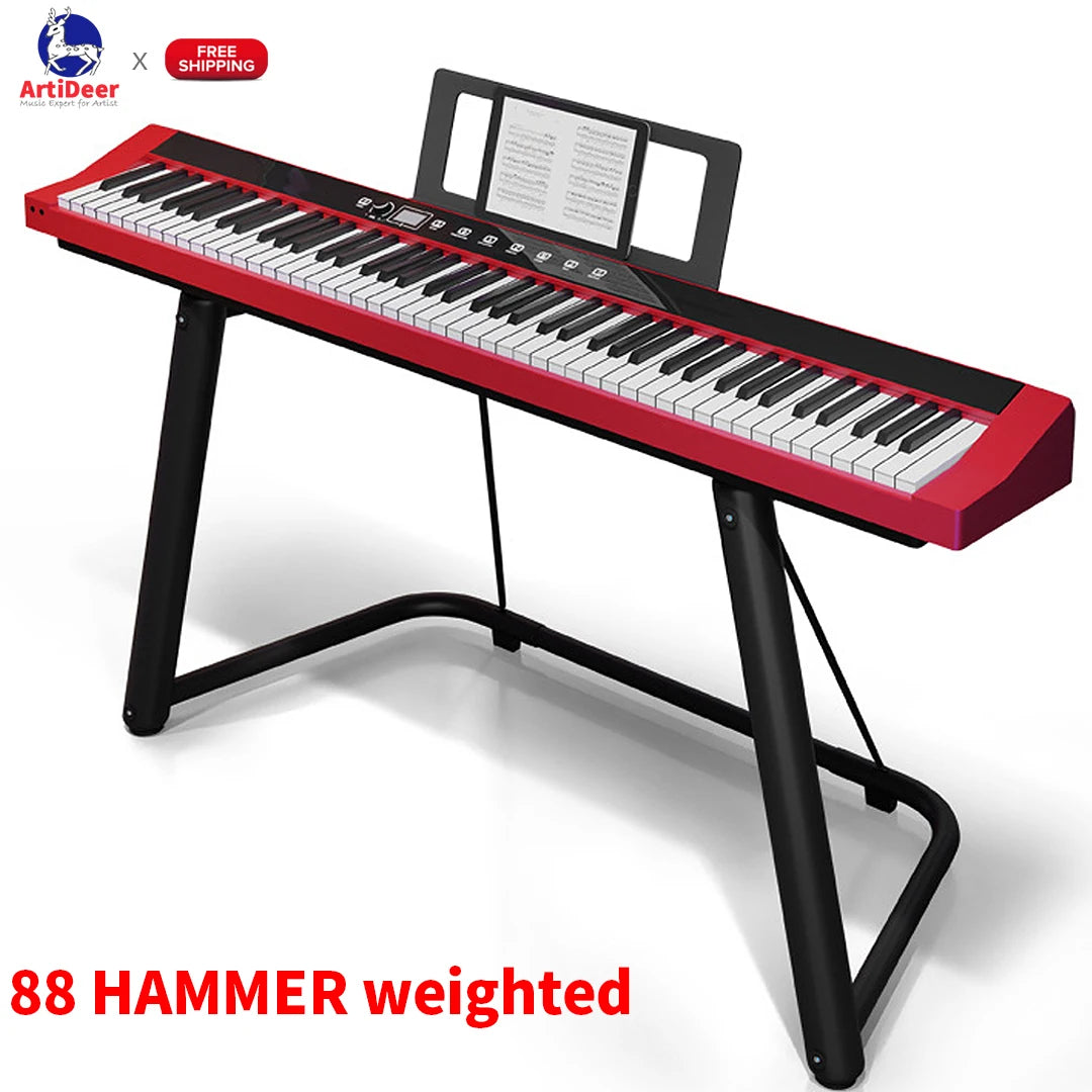 88 Hammer Weighted Keys Musical Keyboard Professional Midi Controller Electronic Piano Music Synthesizer Digital Instruments