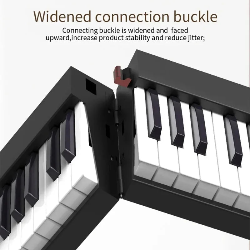 88 Key Portable Folding Electronic Keyboard with Lamp Electronic Organ Professional Adult Electronic Piano Instrument Christmas