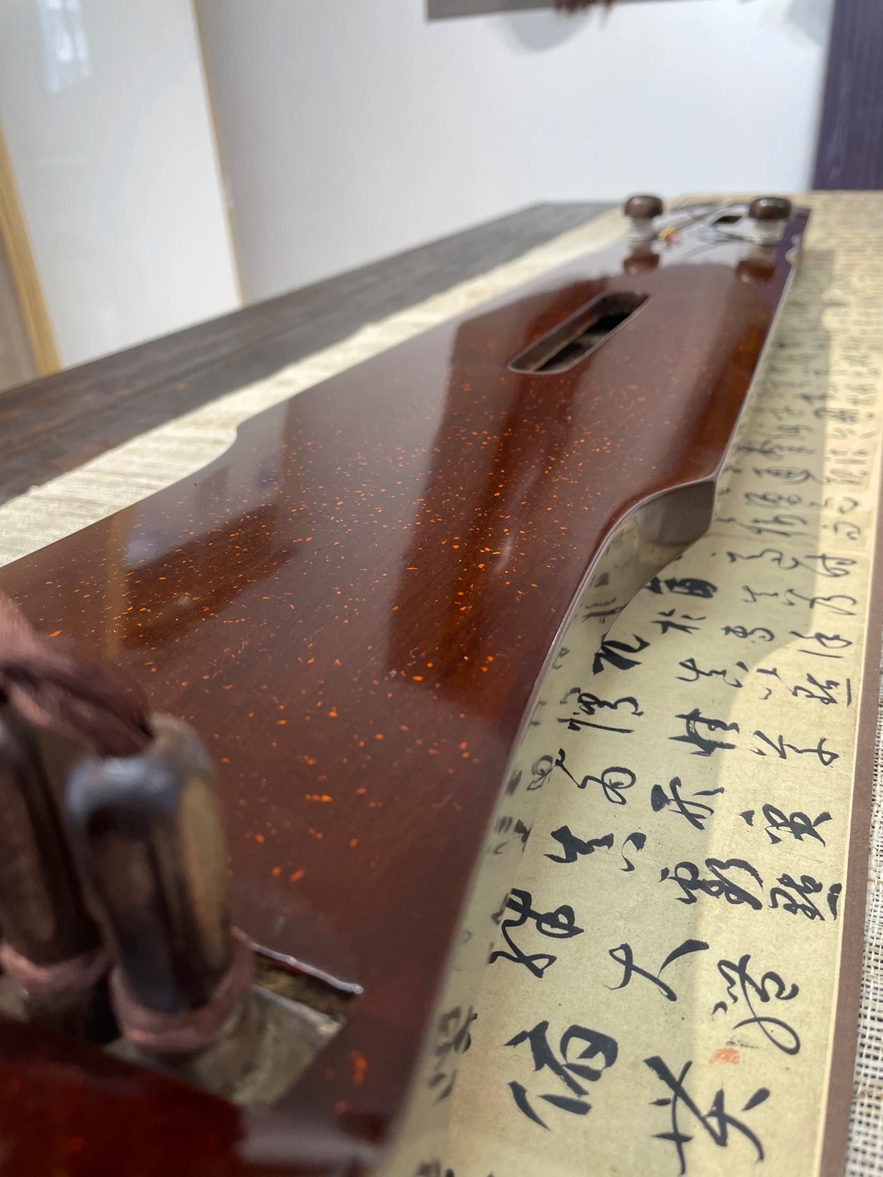 MMOOKA 98cm mini guqin fu xi shorty Lyre 7 Strings Ancient Chinese Zither Musical Instruments zither and Case solid AAA fir wood Guqin