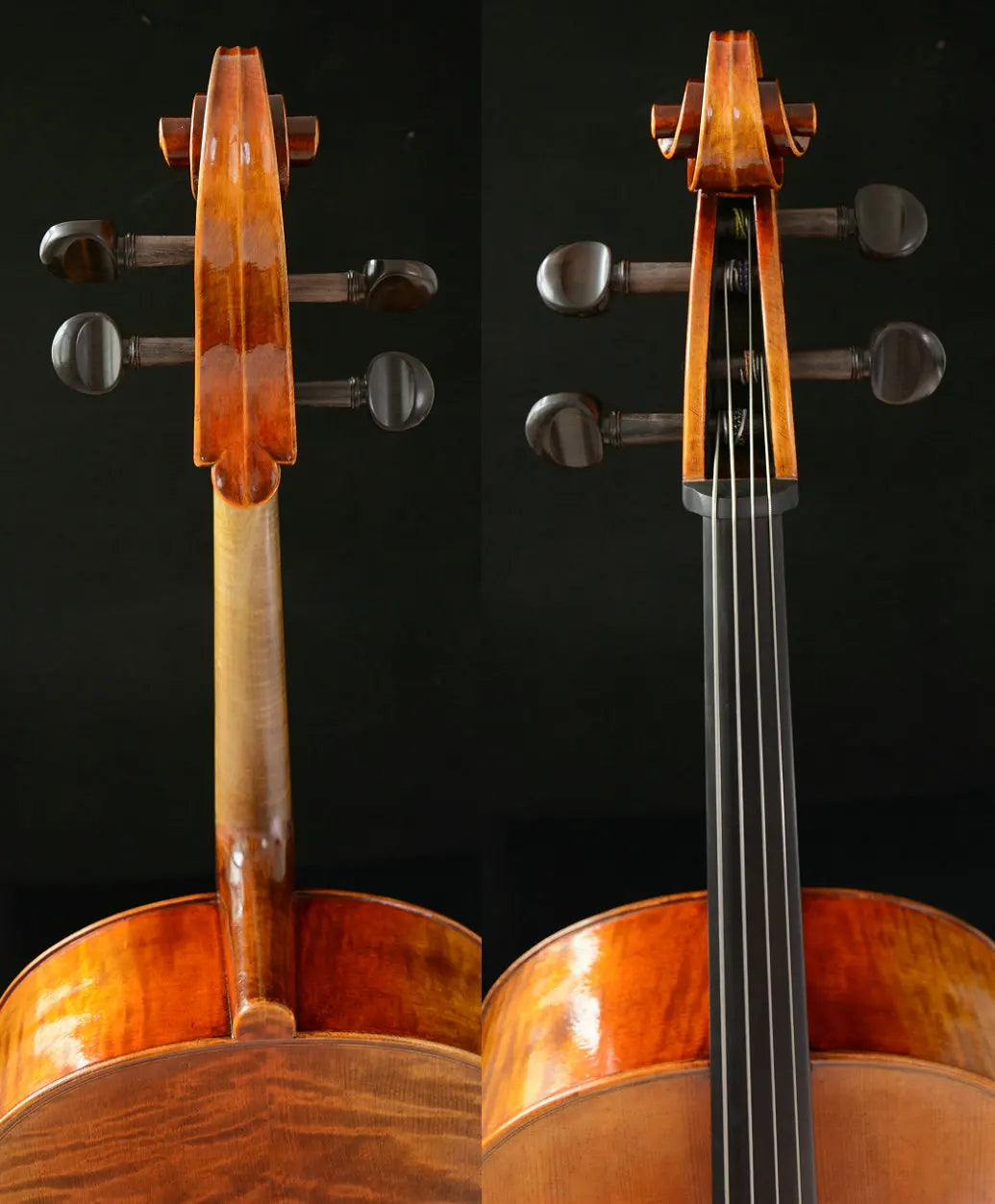 MMOOKA Actual Photo Fine Master 4/4 Cello Stradivari 1712 Davidov Cello Sea-wave alike Flame Back?