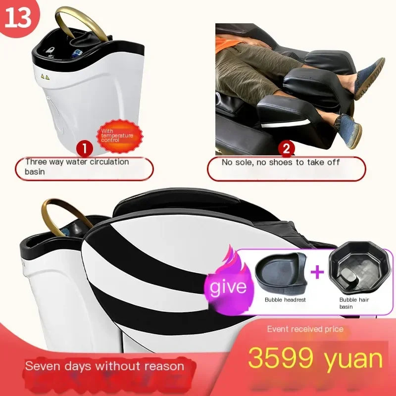 Adjust Smart Shampo Chair Massage Luxury Artifact Shower Head Hair Wash Bed Ergonomics Therapy Shampouineuse Furniture MQ50XF