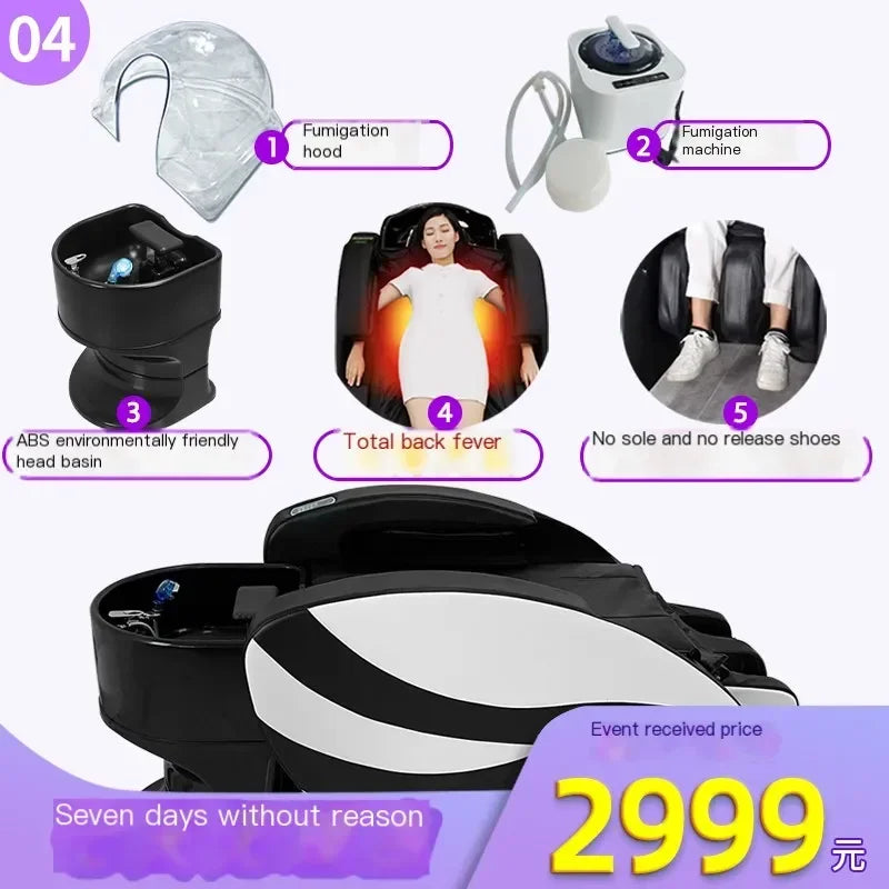 Adjust Smart Shampo Chair Massage Luxury Artifact Shower Head Hair Wash Bed Ergonomics Therapy Shampouineuse Furniture MQ50XF