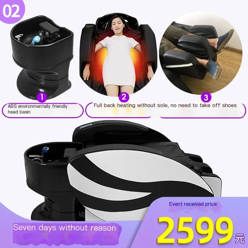 Adjust Smart Shampo Chair Massage Luxury Artifact Shower Head Hair Wash Bed Ergonomics Therapy Shampouineuse Furniture MQ50XF