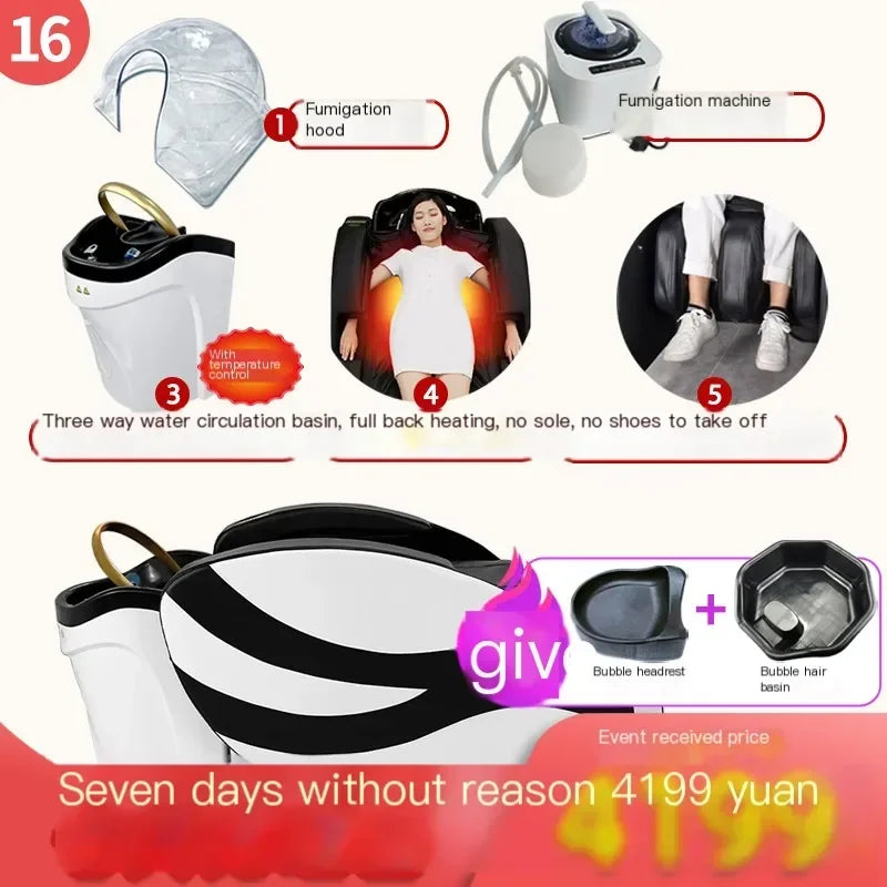 Adjust Smart Shampo Chair Massage Luxury Artifact Shower Head Hair Wash Bed Ergonomics Therapy Shampouineuse Furniture MQ50XF
