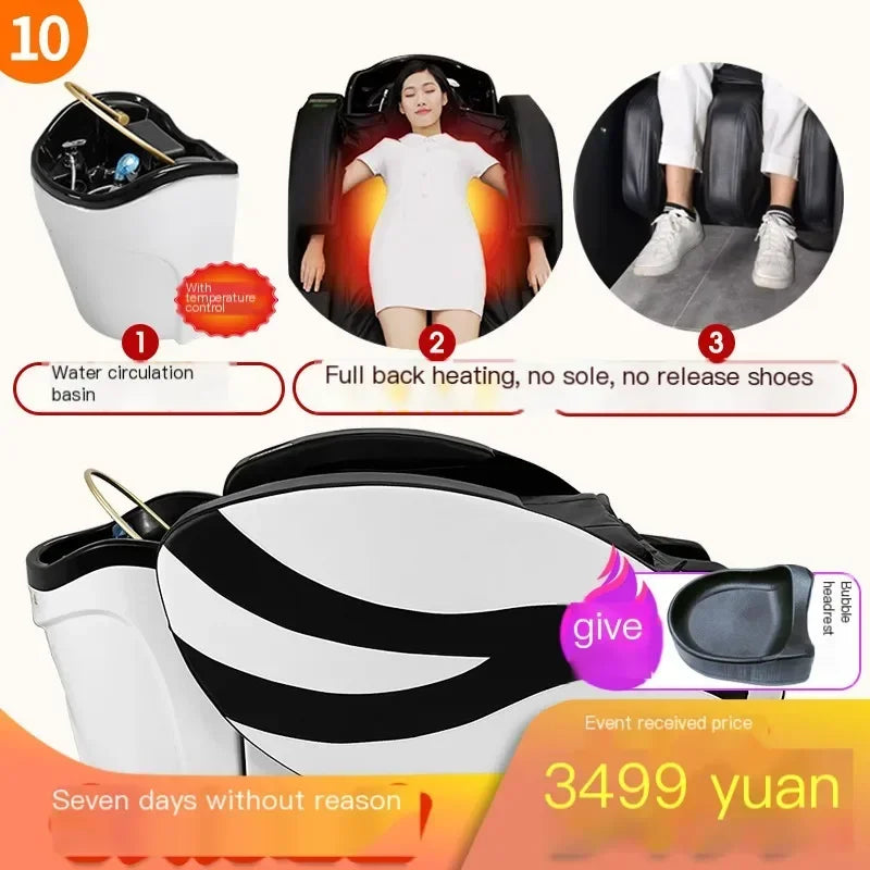 Adjust Smart Shampo Chair Massage Luxury Artifact Shower Head Hair Wash Bed Ergonomics Therapy Shampouineuse Furniture MQ50XF