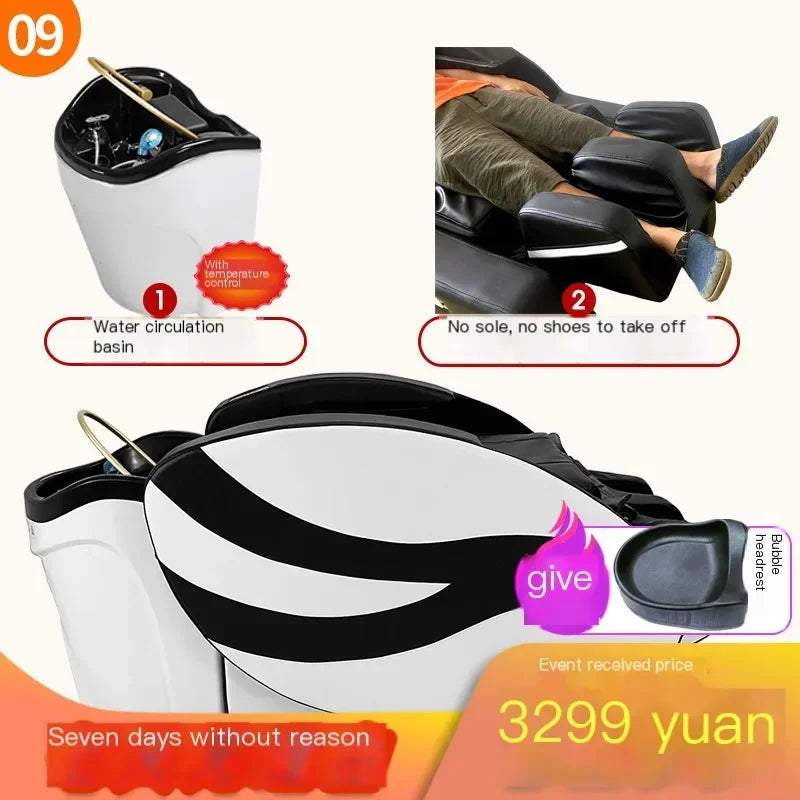 Adjust Smart Shampo Chair Massage Luxury Artifact Shower Head Hair Wash Bed Ergonomics Therapy Shampouineuse Furniture MQ50XF