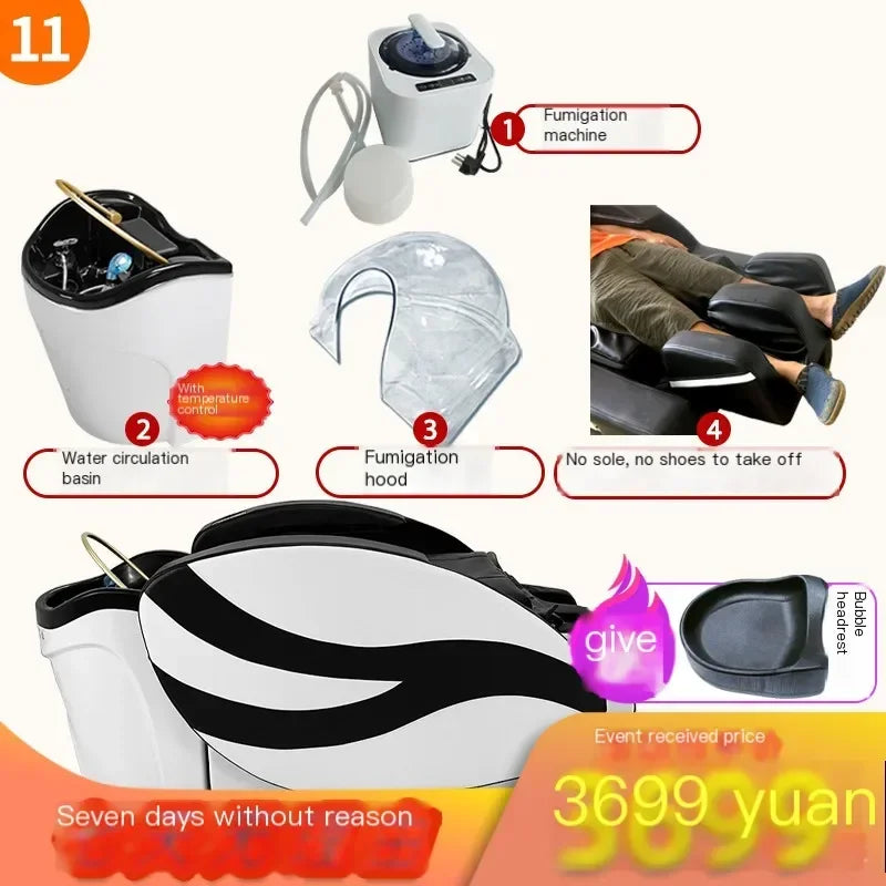 Adjust Smart Shampo Chair Massage Luxury Artifact Shower Head Hair Wash Bed Ergonomics Therapy Shampouineuse Furniture MQ50XF