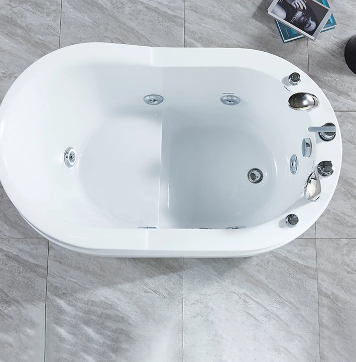Adult home freestanding deep soak with seat acrylic Jacuzzi