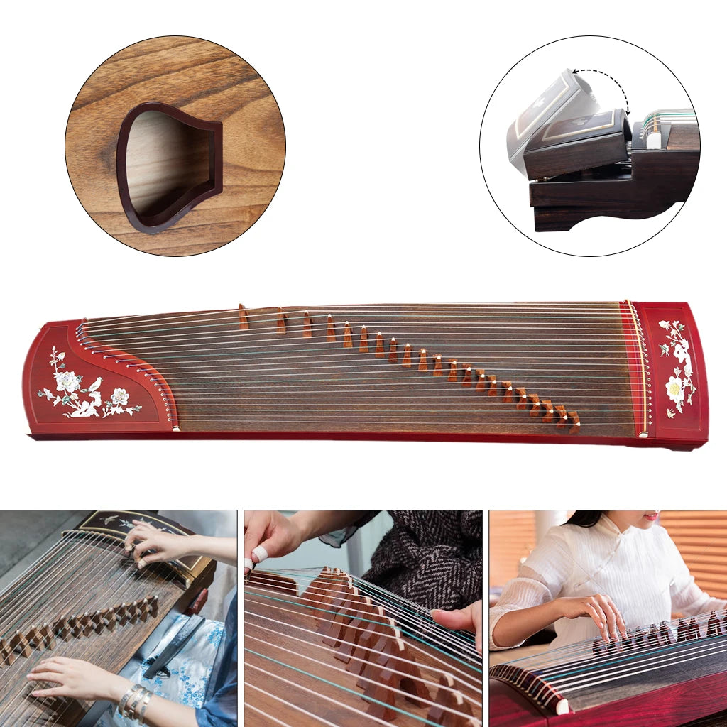 Advanced Guzheng Instrument Bird And Flower Carved 21 Strings Chinese Guzheng Chinese Koto Harp Full Accessories Guzheng SET